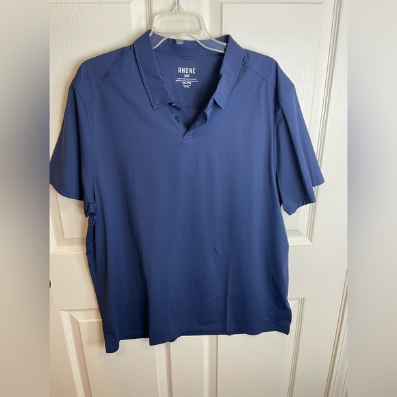 new Rhone Men's Commuter navyBlue Polo Shirt XXL